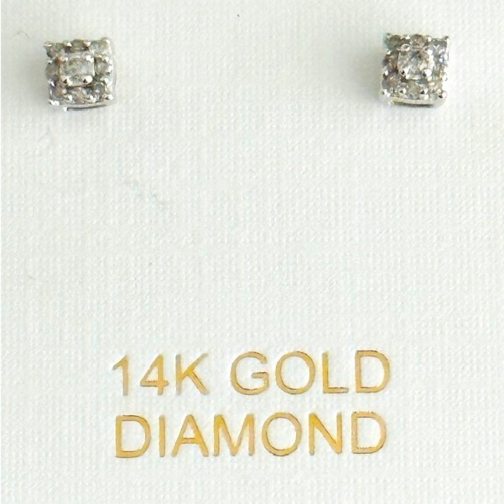 CERTIFIED 14K DIAMOND STUD EARRINGS